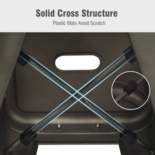 Costway Set of 4 Metal Bar Stools 30'' Bar Height Barstools Industrial w/ Low Back GunBlack