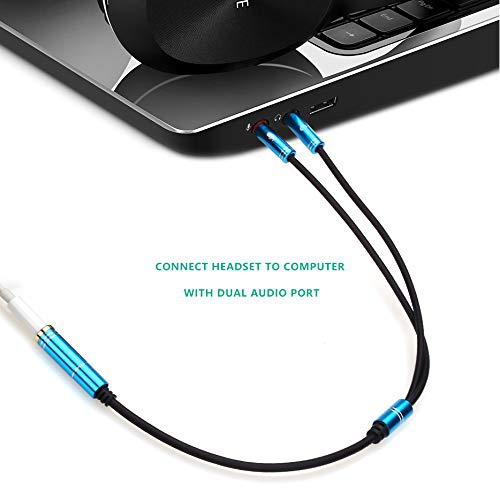 headset splitter cable for pc 3.5 mm jack headphones