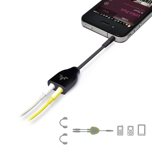 Répartiteur à deux voies de 3,5 mm pour prise pour écouteurs, écouteurs stéréo auxiliaires, câble adaptateur audio y pour écouteurs