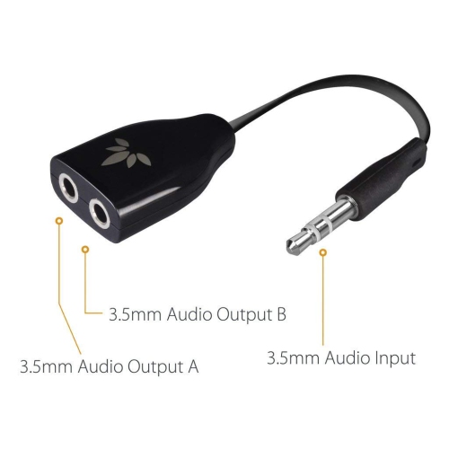 Répartiteur à deux voies de 3,5 mm pour prise pour écouteurs, écouteurs stéréo auxiliaires, câble adaptateur audio y pour écouteurs