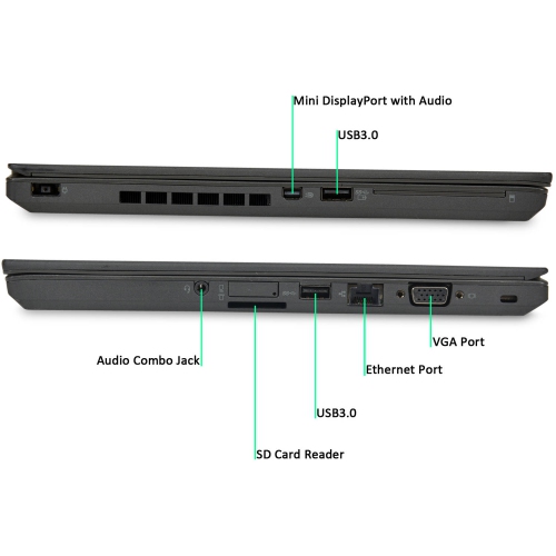 Lenovo ThinkPad T440p Laptop - Intel Core i5-4200M 2.5GHz - 8GB RAM - 256GB SSD - DVDRW - Windows 10 Pro - 14" LCD by LENOVO - Refurbished condition - Image 2