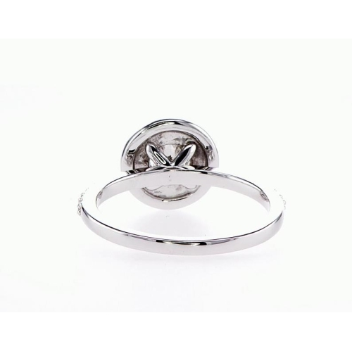14K Double Halo Bridal Engagement 0.65Ctw Diamond Ring- Size 6