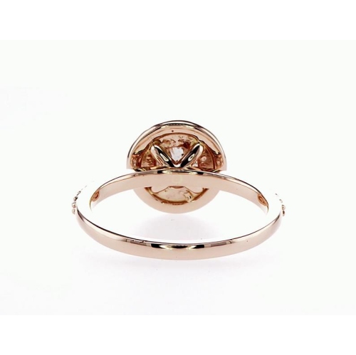 14K Double Halo Bridal Engagement 0.65Ctw Diamond Ring- Size 6