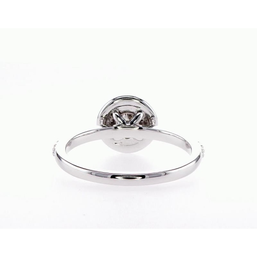 Bague de fiançailles à double halo avec diamant 0,46 ct - taille 7