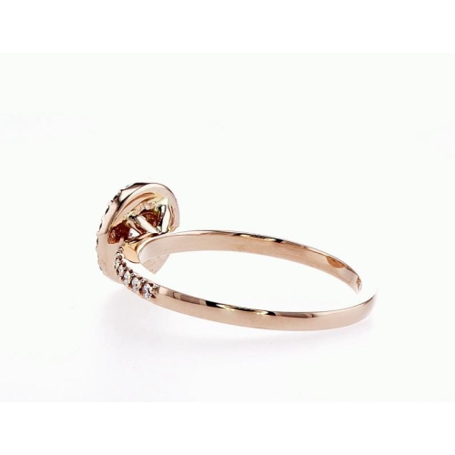 14K Double Halo Bridal Engagement 0.46Ctw Diamond Ring- Size 6