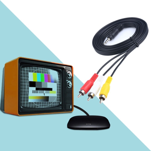 axGear AUX Male 3.5mm to 3 RCA AV Audio Video Male Converter Cable TV Cord Adapter Wire