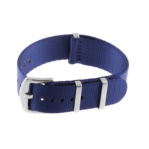 STRAPSCO  Premium Woven Nylon Seat Belt Nato Watch Band Strap - 24MM - Dark In Blue