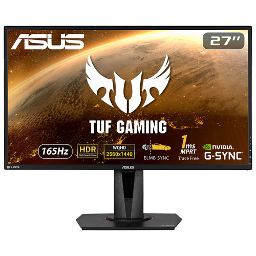 ASUS 27" QHD 165Hz IPS LED G-Sync Gaming Monitor