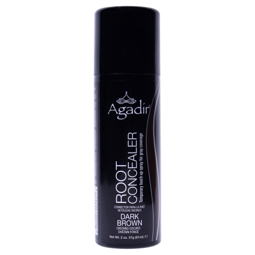 Vaporisateur de retouche temporaire Root dissimulateur - Brun foncé par Agadir pour unisexe - colorant capillaire 2 oz