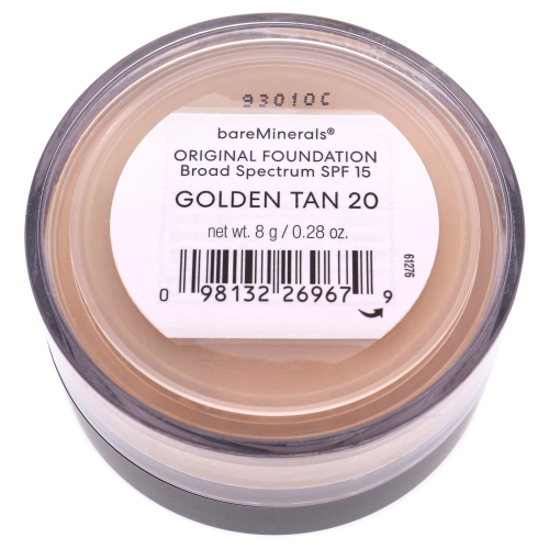 Original Foundation SPF 15 - 20 Golden Tan by bareMinerals for Women - 0.28 oz Foundation