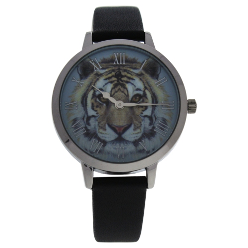 CHARLOTTE RAFFAELLI  Cra016 La Animale - Silver/black Leather Strap Watch By for Women - 1 PC Watch In Multicolor