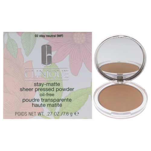 Stay-Matte Sheer Pressed Powder - 02 Stay Neutral - Dry Combination To Oily by Clinique for Women - 0.27 oz Powder
