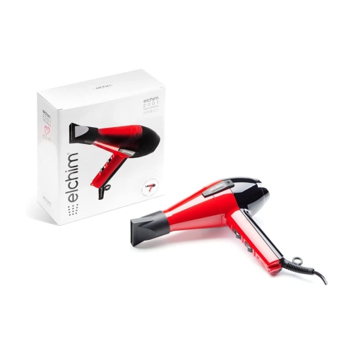 Elchim Classic 2001 High Pressure Hair Dryer, Red & Black