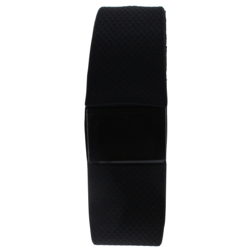 EK-H1 Health Sports Black Silicone Bracelet by Eclock for Unisex - 1 Pc Bracelet