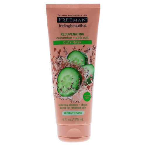 Feeling Beautiful Clay Mask Rejuvenating Cucumber Plus Pink Salt by Freeman for Unisex - 6 oz Mask