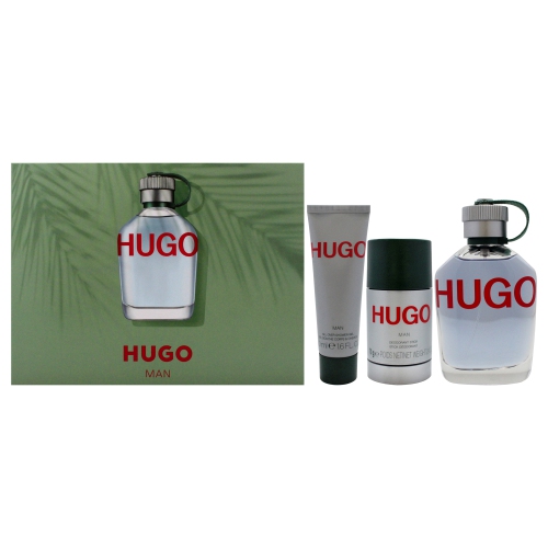 Hugo by Hugo Boss for Men - 3 Pc Gift Set 4.2oz EDT Spray, 2.4oz Deodorant Stick, 1.6oz Shower Gel