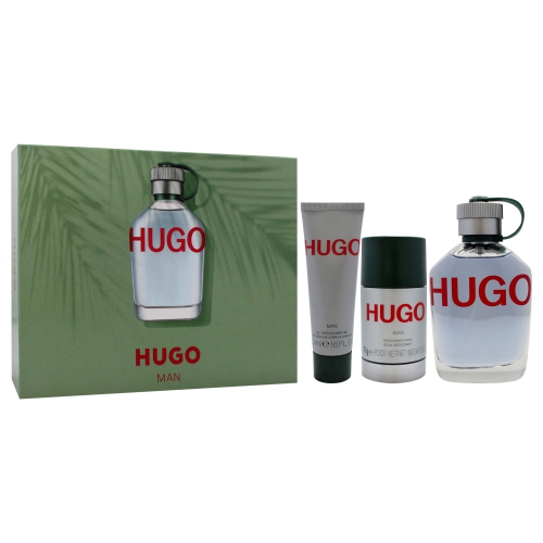 Hugo by Hugo Boss for Men - 3 Pc Gift Set 4.2oz EDT Spray, 2.4oz Deodorant Stick, 1.6oz Shower Gel