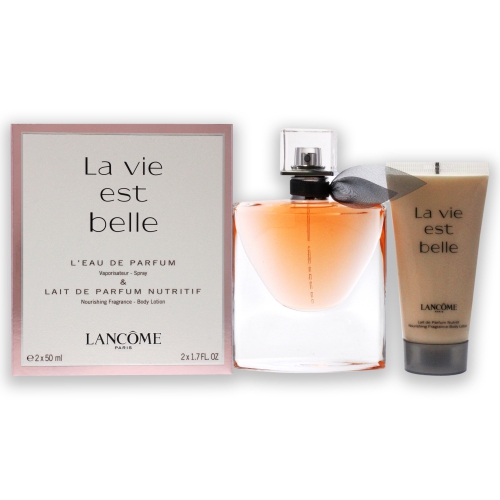 LANCOME  La Vie Est Belle By for Women - 2 PC Gift Set 1.7OZ Leau De Parfum Natural Spray, 1.7OZ Body Lotion