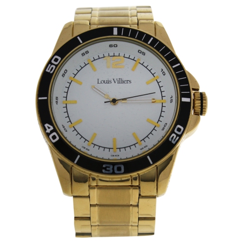 LOUIS VILLIERS  Lv1009 Stainless Steel Bracelet Watch By for Men - 1 PC Watch In Gold