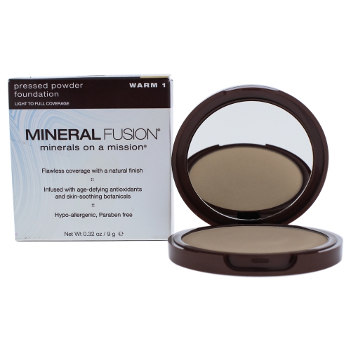 Pressed Powder Foundation - 01 Warm by Mineral Fusion for Women - 0.32 oz Foudation
