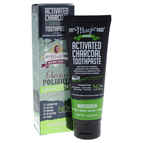 Activated Charcoal Whitening - Wintergreen by My Magic Mud for Unisex - 4 oz Toothpaste
