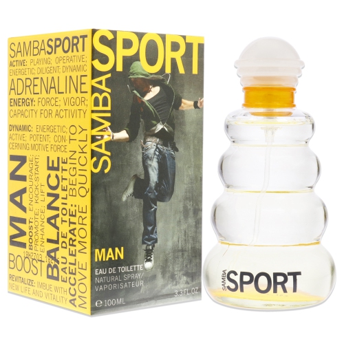 Perfumers Workshop Samba Sport Eau de Toilette Spray for Men, 3.3 Oz