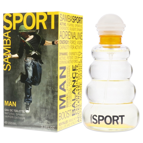 Perfumers Workshop Samba Sport Eau de Toilette Spray for Men, 3.3 Oz