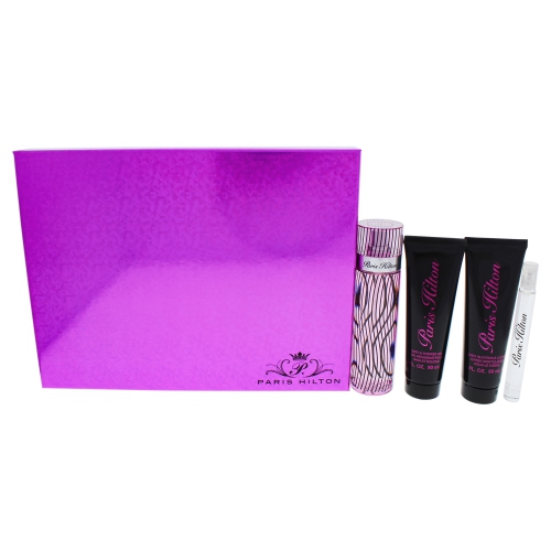 Paris Hilton by Paris Hilton for Women - 4 Pc Gift Set 3.4oz EDP Spray, 0.34oz EDP Spray, 3.0oz Body