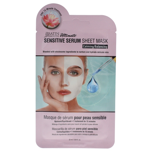 Sensitive Serum Sheet Mask by Satin Smooth for Unisex - 0.84 oz Mask