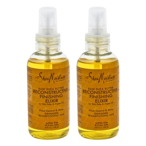Raw Shea Butter Reconstructive Finishing Elixir by Shea Moisture for Unisex - 4 oz Spray - Pack of 2