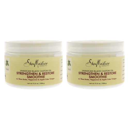 Jamaican Black Castor Oil Strengthen & Restore Smoothie Cream - Pack of 2 by Shea Moisture for Unisex - 12 oz Cream