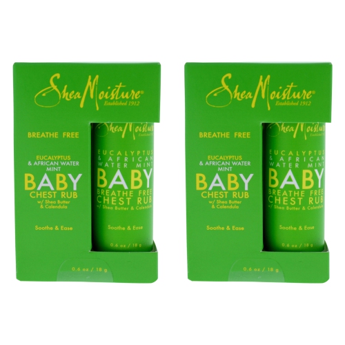 Eucalyptus and African Water Mint Baby Chest Rub by Shea Moisture for Unisex - 0.6 oz Ointment - Pac