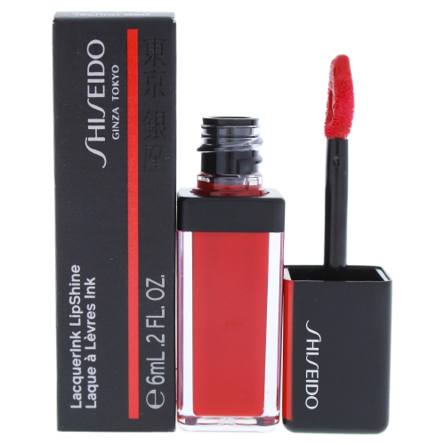 LacquerInk LipShine - 304 Techno Red by Shiseido for Unisex - 0.20 oz Lip Gloss