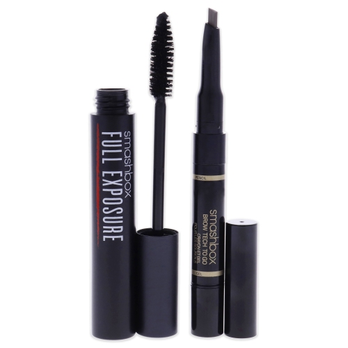 Get Framed Eye Duo by SmashBox for Women - 2 Pc 0.1oz Brow Tech Togo Crayon Et Gel, 0.007oz Pencil - 539 Brunette a Dual Ended Brow , 0.32oz Full