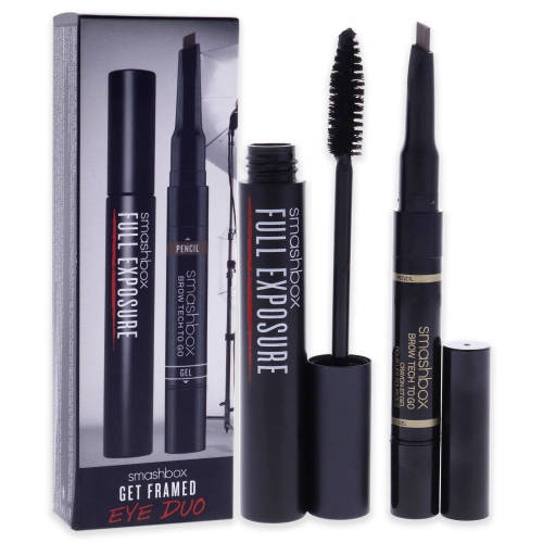 Get Framed Eye Duo by SmashBox for Women - 2 Pc 0.1oz Brow Tech Togo Crayon Et Gel, 0.007oz Pencil - 539 Brunette a Dual Ended Brow , 0.32oz Full