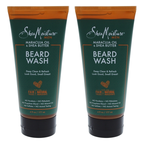 Maracuja Oil & Shea Butter Beard Wash Deep Clean & Refresh by Shea Moisture for Men - 6 oz Cleanser