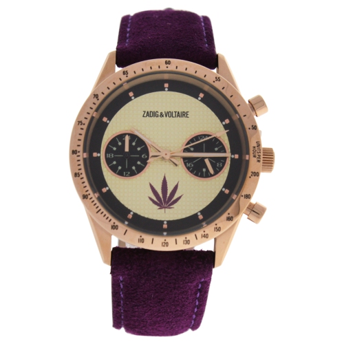 ZVM110 Master - Rose Gold/Violet Leather Strap Watch by Zadig and Voltaire for Women - 1 Pc Watch
