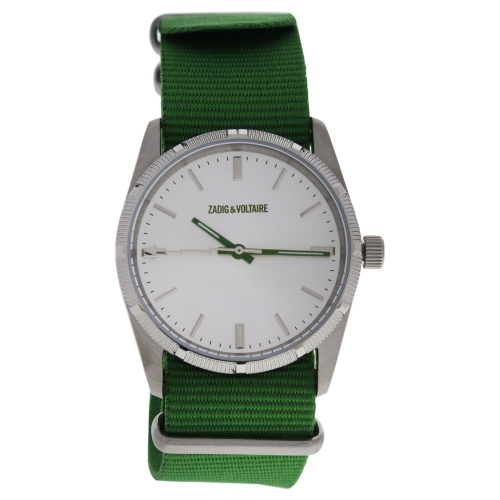 ZVF212 Fusion - Silver/Green Nylon Strap Watch by Zadig and Voltaire for Unisex - 1 Pc Watch