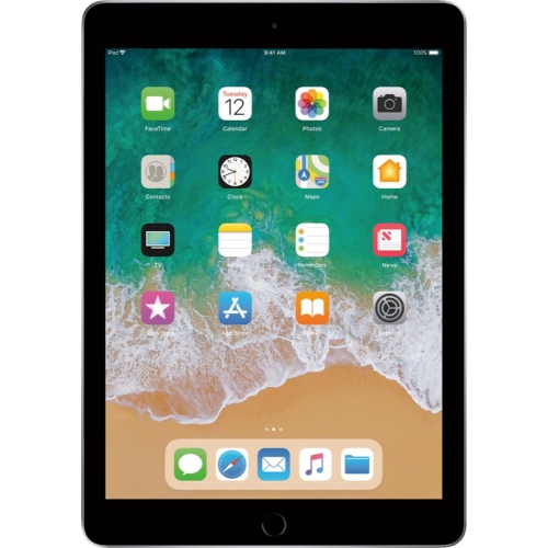 Refurbished - Apple iPad 9.7" 128GB with Wi-Fi & Cellular (5th Generation) - Space Gray