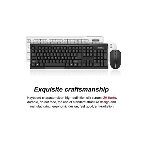 FOREV FV-300 Wireless Keyboard Mouse Combo Black