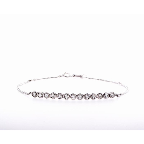 MYDIAMOND  0.40Ctw Diamond Bezel 14K Chain Bracelet In Multicolor