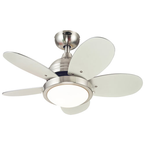 Ventilateur de plafond de 30 po Roundabout de Westinghouse Lighting - Nickel brossé