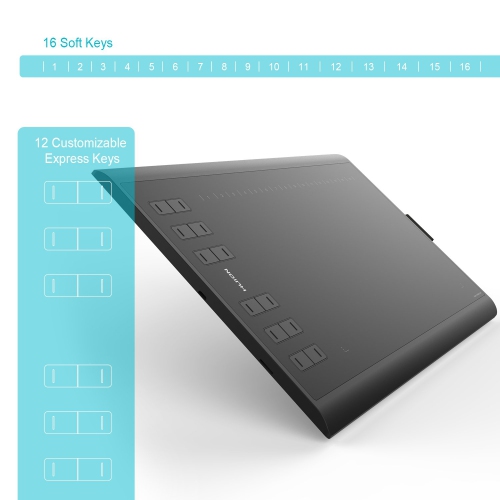 Nouvelle tablette à dessin 1060plus à sensibilité à la pression de 8192 et lecteur de cartes mémoire intégré 8 Carte microSD 5080 LPI