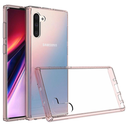 PANDACO Acrylic Pink Hard Clear Case for Samsung Galaxy Note 10