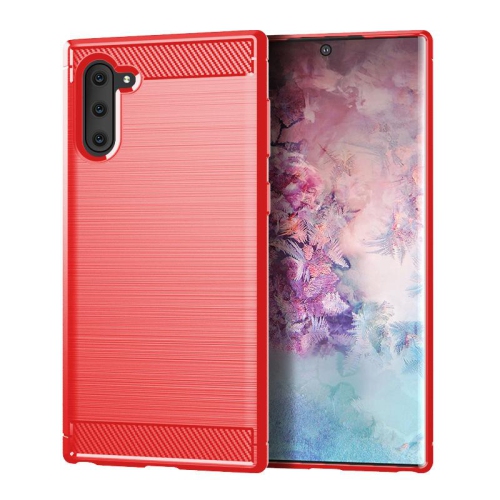 PANDACO Red Brushed Metal Case for Samsung Galaxy Note 10