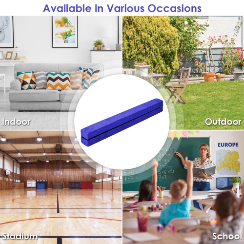 Costway 7FT Folding Floor Balance Beam Gymnastics Equipment for Practice Training