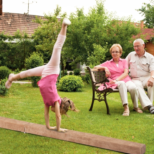 Costway 7FT Folding Floor Balance Beam Gymnastics Equipment for Practice Training