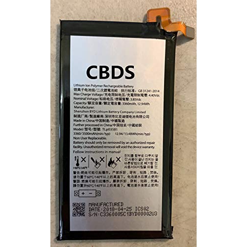 CBDS  3360Mah, 12.94 Wh Replacement Battery - Compatible With Blackberry Key2 Keytwo Tlp035B1 In Non-Retail Packaging