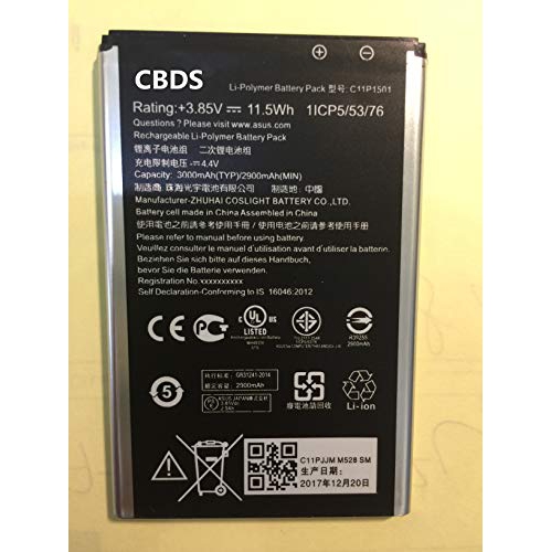 CBDS  3000Mah, 11.5 Wh Replacement Battery - Compatible Asus Zenfone 2 Laser Ze551Kl C11P1501 In Non-Retail Packaging