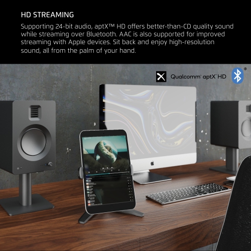 Kanto TUK Powered Speaker with Headphone Out, USB DAC, Dedicated Phono Pre-amp, Bluetooth, Matte White